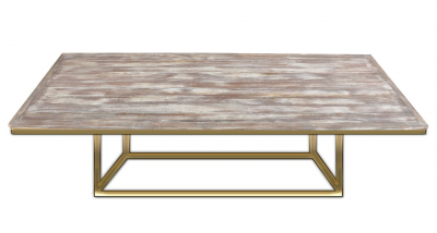 Mesas - Mesa Glare Rectangular Oro/Nogal