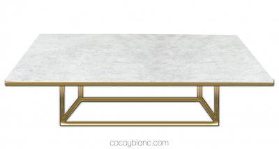 Mesas - Mesa Glare Rectangular Oro/Mármol