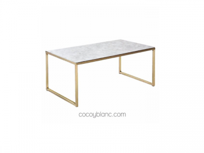 Mesas - Mesita Rectangular  Glare Oro/Mármol