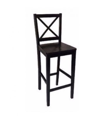 Sillas, Sillones y Más - Banco Alto Crossback Negro Mate