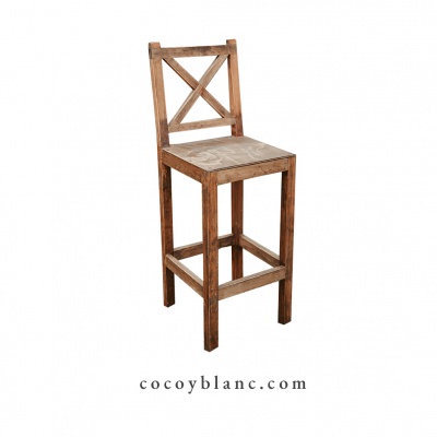 Bancos Altos - Banco Alto Crossback Nogal