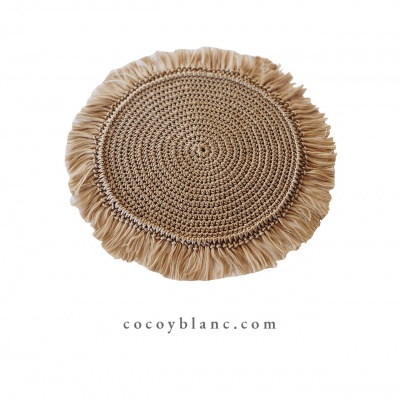 Portaplatos - Portaplato Macramé Dorado 41 cm